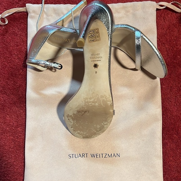 Stunning Stuart Weitzman Silver Heels for Sale, size 9, 4inch heel - Picture 5 of 8